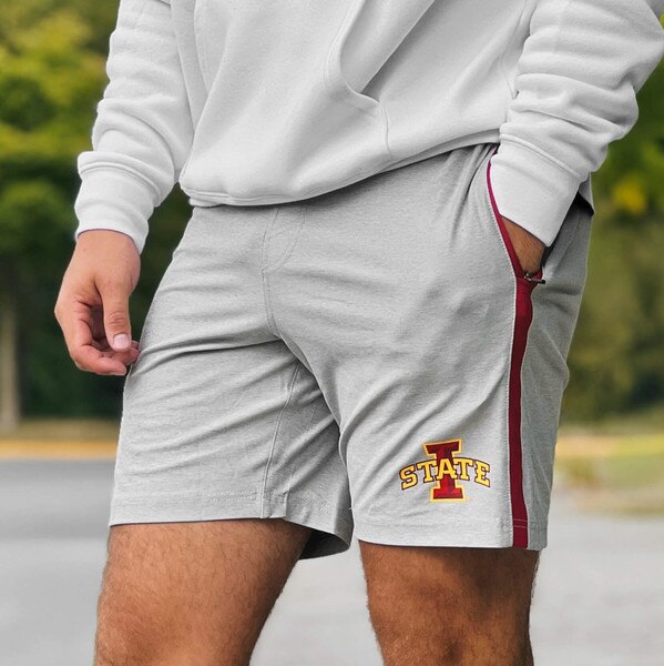 Colosseum I-State Gray & Cardinal Performance Shorts